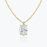 0.25-1.0ct Oval Cut Solitaire Moissanite Diamond Necklace 2